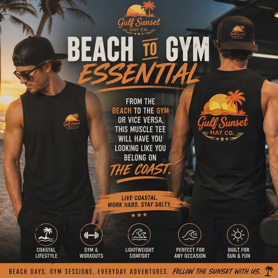 Black on Sunset Muscle Tank