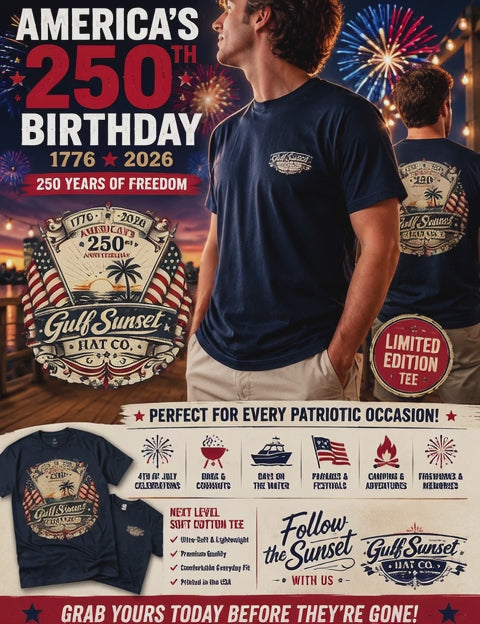 America 250 Gulf Sunset Tee