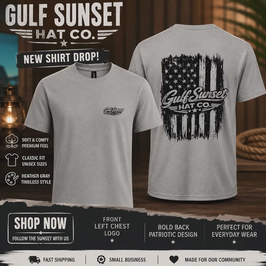 American Flag Tee | Gulf Sunset Hat Co.