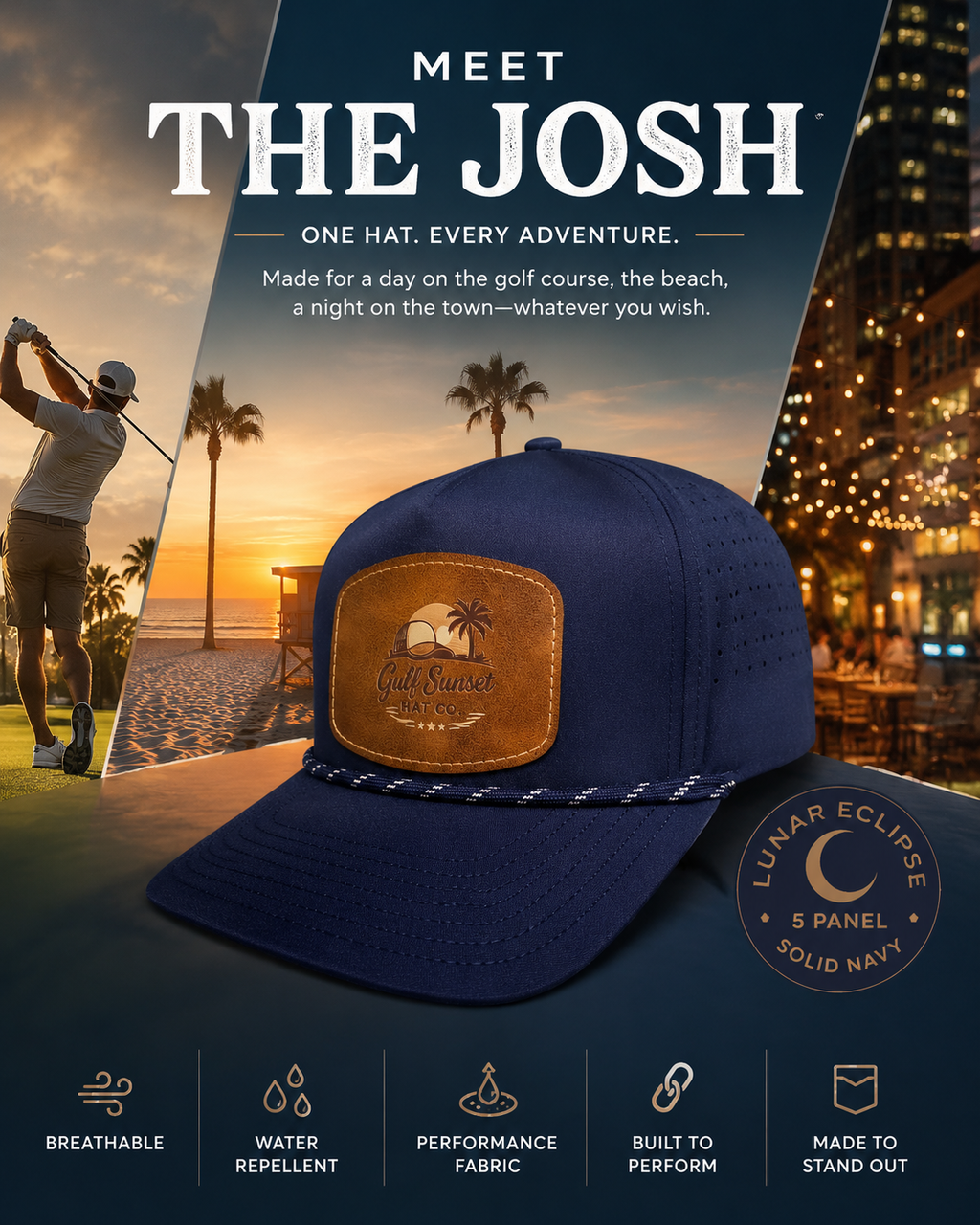 The Josh - Navy Polyester Hat