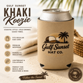 Cream and Brown Gulf Sunset Coozie