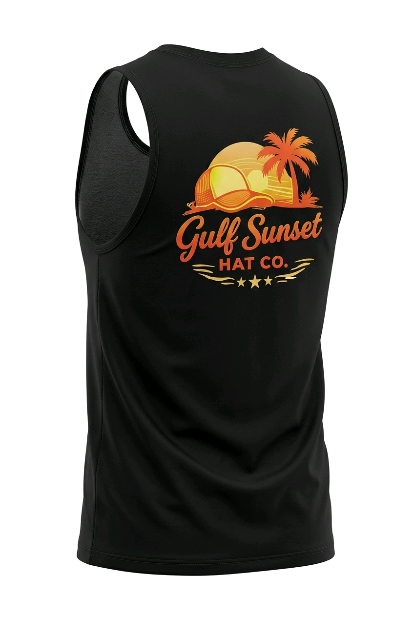 Black on Sunset Muscle Tank