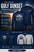 Gulf Sunset Hat Co. Rods and Reels Edition - performance Shirt