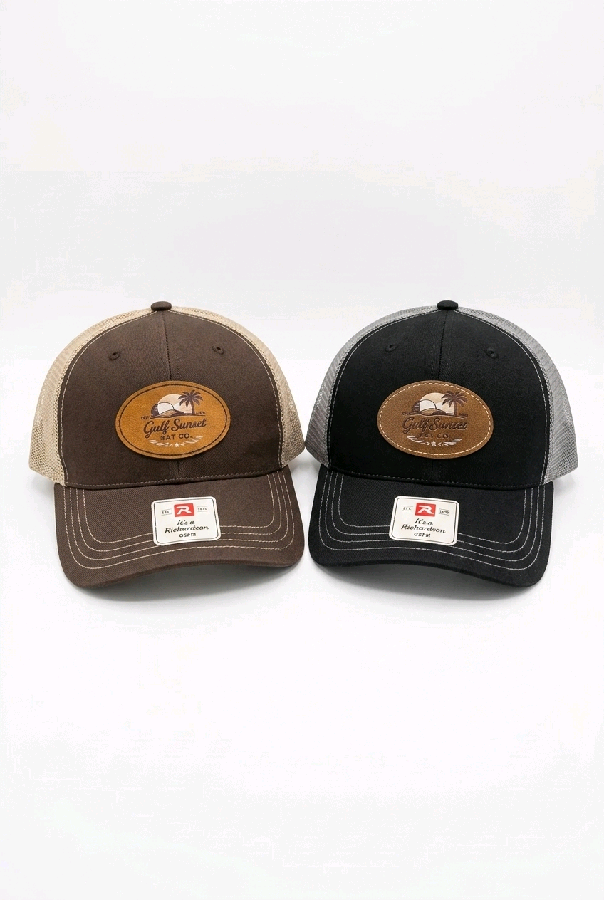 The Brett Black & Charcoal Trucker Hat – Gulf Sunset Hat Co