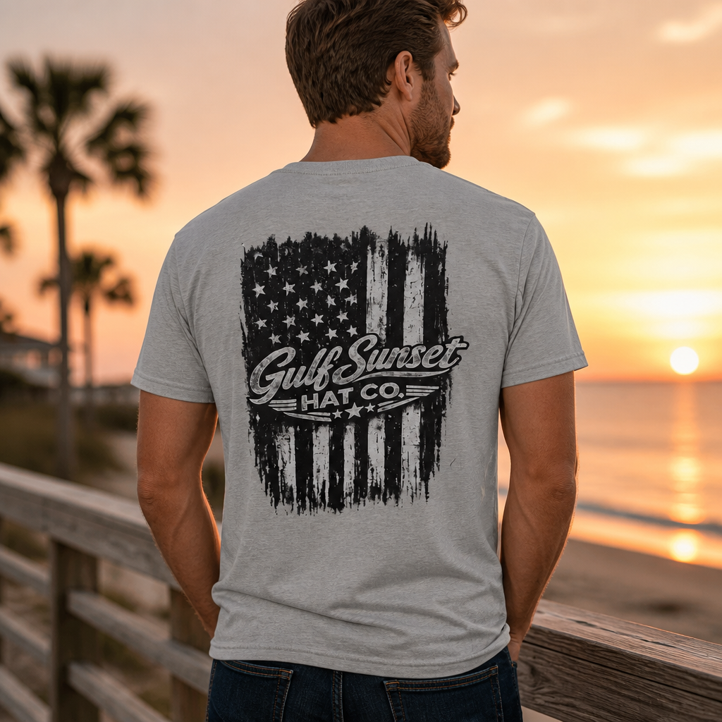 American Flag Tee | Gulf Sunset Hat Co.
