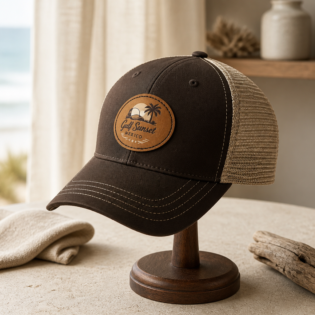 The Brett - Brown and Khaki Trucker Hat – Gulf Sunset Hat Co