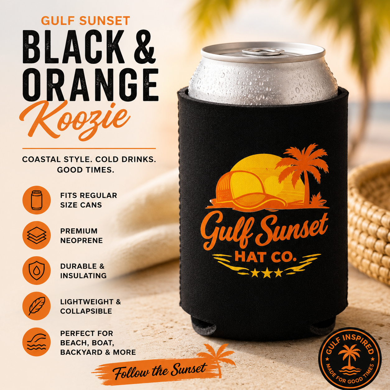 Black on Sunset Coozie